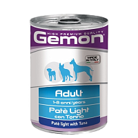 Gemon Dog Adult Light паштет из мяса тунца, 400 гр